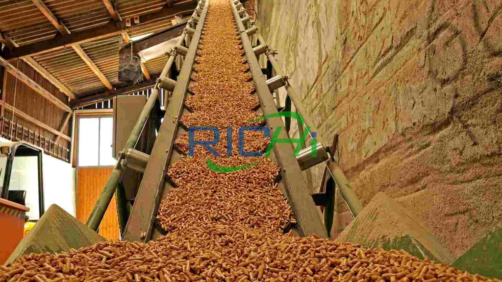 Testing of the biomass pellet production line