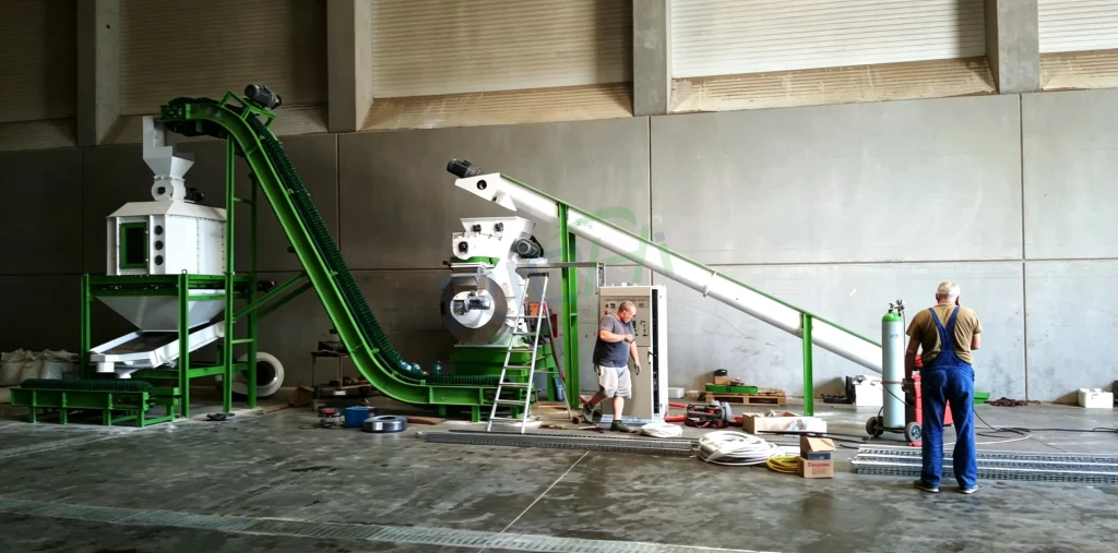 2 to 2.5 T/H wood chip biomass pellet production line project in Romania